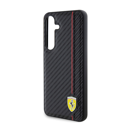 Ferrari Carbon Printed Line - Etui Samsung Galaxy S24 (czarny) (FEHCS24SN3DUR)