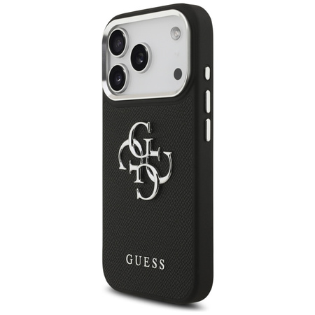 Guess Grained Big 4G Classic Logo - Etui iPhone 17 Pro (czarny) (GUHCP17LPG4SMCEK)