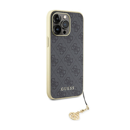 Guess 4G Charms Collection - Etui iPhone 15 Pro Max (szary) (GUHCP15XGF4GGR)