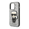 Karl Lagerfeld Glitter Flakes Ikonik - Etui iPhone 14 Pro Max (srebrny) (KLHCP14XGFKPG)
