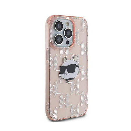 Karl Lagerfeld IML Choupette Head & Monogram - Etui iPhone 13 Pro (różowy) (KLHCP13LHKLPCHP)
