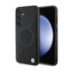 BMW Leather Half Textured & Circle MagSafe - Etui Samsung Galaxy S24+ (czarny) (BMHMS24M23RTPK)