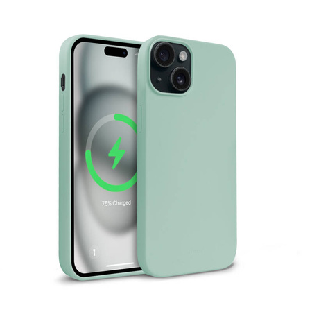 Crong Color Cover Magnetic - Etui iPhone 15 MagSafe (miętowy) (CRGCOLRMIP1561LGRN)