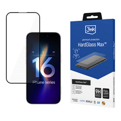 3mk HardGlass Max - Szkło hartowane do iPhone 16 Plus (Czarny) (3MK_5903108588928)