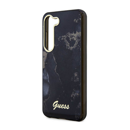 Guess Golden Marble Collection - Etui Samsung Galaxy S23+ (czarny) (GUHCS23MHTMRSK)