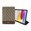 Guess 4G Stripe Allover - Etui iPad 10.9" (2022) (Brązowy) (GUFC11PS4SGW)