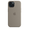 Apple Silicone Case - Silikonowe etui z MagSafe do iPhone 15 (popielaty brąz) (MXPG3ZM/A)