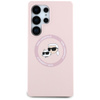 Karl Lagerfeld Silicone Double Heads And Circle MagSafe - Etui Samsung Galaxy S25 Ultra (różowy) (KLHMS25LSKCHTCP)