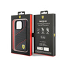 Ferrari Perforated Waves Metal Logo - Etui iPhone 15 Pro (czarny) (FEHCP15LPWAK)