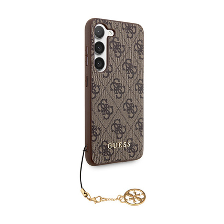 Guess 4G Charms Collection - Etui Samsung Galaxy A35 5G (brązowy) (GUHCSA35GF4GBR)
