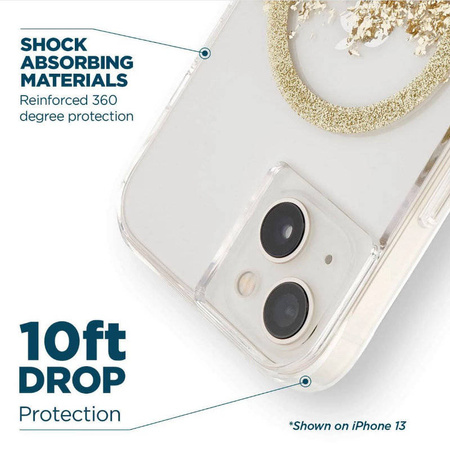 Case-Mate Karat MagSafe - Etui iPhone 14 Plus zdobione złotem (Marble) (CM049032)