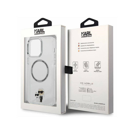 Karl Lagerfeld IML NFT Karl & Choupette MagSafe - Etui iPhone 13 Pro Max (przezroczysty) (KLHMP13XHNKCIT)