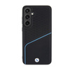 BMW Signature Leather Textured & Line MagSafe - Etui Samsung Galaxy S24 (czarny) (BMHMS24S23RDCLK)
