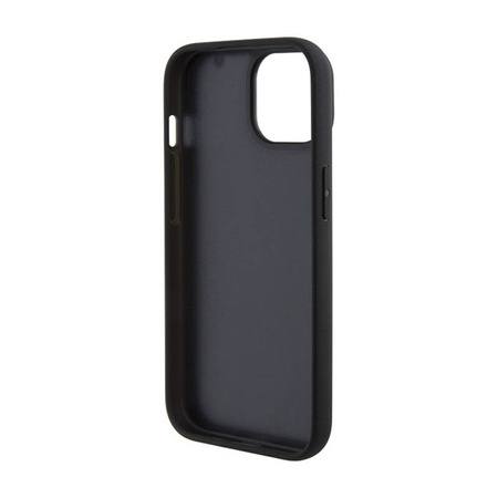BMW Leather Hot Stamp - Etui iPhone 15 Plus (czarny) (BMHCP15MSLLBK)