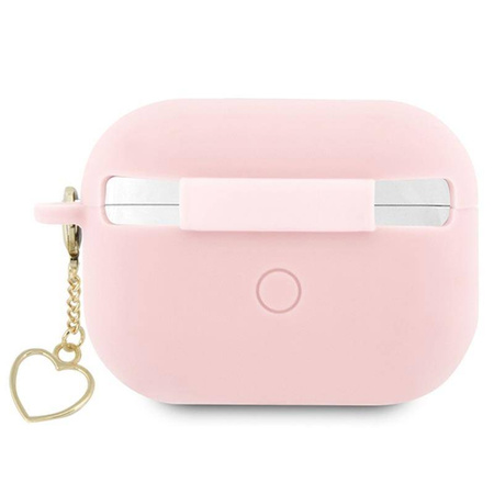 Guess Silicone Heart Charm - Etui AirPods Pro 2 (różowy) (GUAP2LSCHSP)