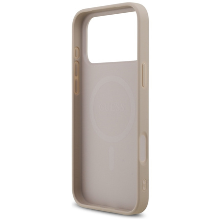 Guess 4G Printed Stripes MagSafe - Etui iPhone 17 Pro Max (różowy) (GUHMP17XP4RPSP)