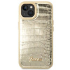 Guess Croco Collection – Etui iPhone 14 Plus (złoty) (GUHCP14MHGCRHD)