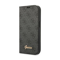 Guess 4G Metal Camera Outline Booktype Case - Etui iPhone 14 Pro (czarny) (GUBKP14LHG4SHK)