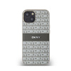 DKNY Leather Mono Stripe & Metal Logo - Etui iPhone 14 / 15 / 13 (beżowy) (DKHCP14SPRTHSLE)