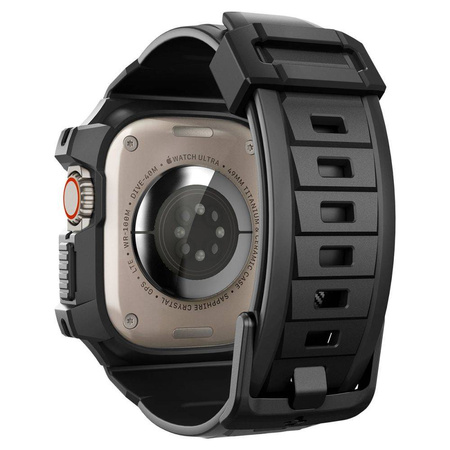 Spigen Rugged Armor Pro – Pasek z obudową do Apple Watch Ultra 49 mm (Czarny) (ACS05460)