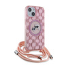 Karl Lagerfeld IML Crossbody Monogram Karl & Choupette Head MagSafe - Etui iPhone 15 / 14 / 13 (różowy) (KLHMP15SHCKCKLCP)