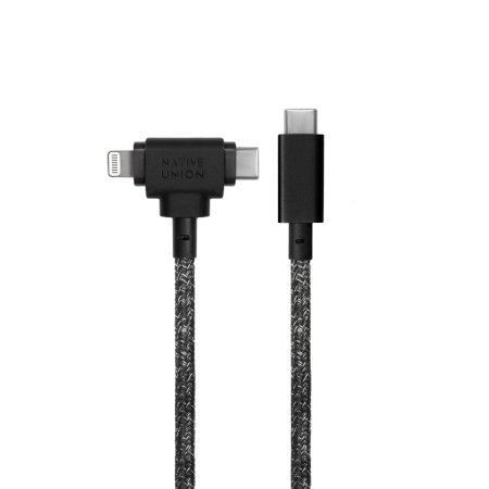Native Union Belt Cable Duo - kabel USB-C - USB-C / lightning, 1,5 m (cosmos) (BELT-CCL-COS-NP)