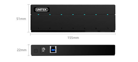 Unitek hub 7x USB 3.0 z zasilaczem i BC 1.2 (Y-3184)