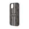 Guess 4G Printed Stripes MagSafe - Etui iPhone 15 (brązowy) (GUHMP15SP4RPSW)
