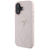 Guess Hot Stamp 4G Pattern Triangle Metal Logo - Etui do iPhone 16 (różowy) (GUHCP16SPGP4STRP)