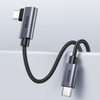 Unitek Kabel USB-C kątowy 90° PD100W 3m - czarny (C14123BK-3M)