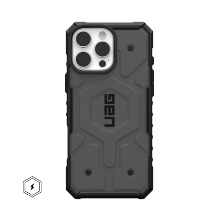 UAG Pathfinder Magsafe - obudowa ochronna do iPhone 16 Pro Max kompatybilna z MagSafe srebrny (114469113333)