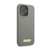 Guess Silicone Logo Plate MagSafe - Etui iPhone 13 Pro Max (szary) (GUHMP13XSPLG)