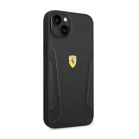 Ferrari Leather Stamp Sides – Etui iPhone 14 Plus (Czarny) (FEHCP14MRBUK)