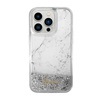 Guess Liquid Glitter Marble - Etui iPhone 14 Pro Max (Biały) (GUHCP14XLCSGSGH)