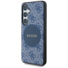 Guess 4G Round Patch Classic Logo MagSafe - Etui do Samsung Galaxy S25+ (niebieski) (GUHMS25MP4PGRSGB)