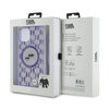 Karl Lagerfeld IML Crossbody Monogram Karl & Choupette Head MagSafe - Etui iPhone 15 / 14 / 13 (fioletowy) (KLHMP15SHCKCKLCU)