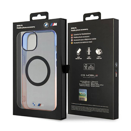 BMW Gradient Bumper MagSafe - Etui iPhone 14 Plus (Szary) (BMHMP14MHTGE)