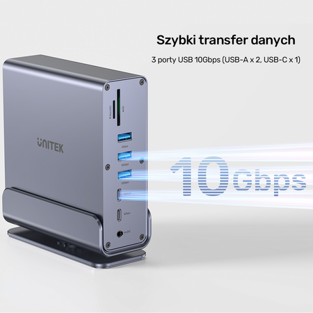 Unitek Uniwersalna stacja dokująca DisplayLink 4K x3 (D1135AGY01)