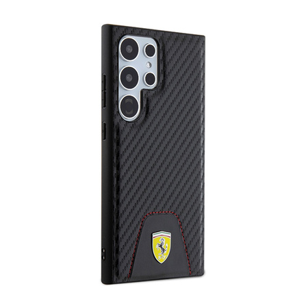 Ferrari Carbon Stitched Bottom - Etui Samsung Galaxy S24 Ultra (czarny) (FEHCS24LN3PUK)