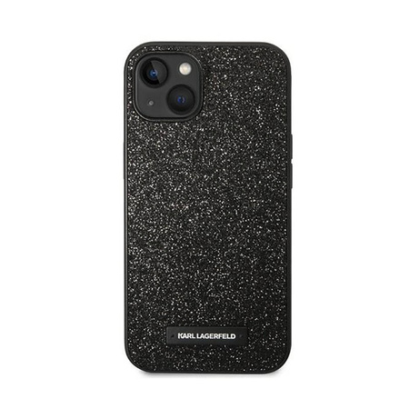 Karl Lagerfeld Glitter Plaque Logo - Etui iPhone 14 Plus (czarny) (KLHCP14MG2ELK)
