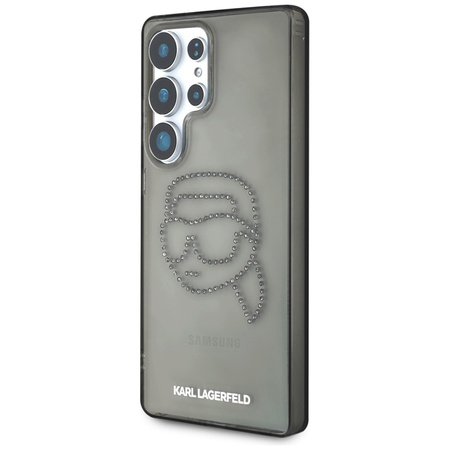 Karl Lagerfeld Rhinestones Karl Head Logo - Etui Samsung Galaxy S25 Ultra (czarny) (KLHCS25LHKHDCELK)