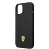 Ferrari Silicone Metal Logo MagSafe - Etui iPhone 14 (czarny) (FEHMSIP14SBK)