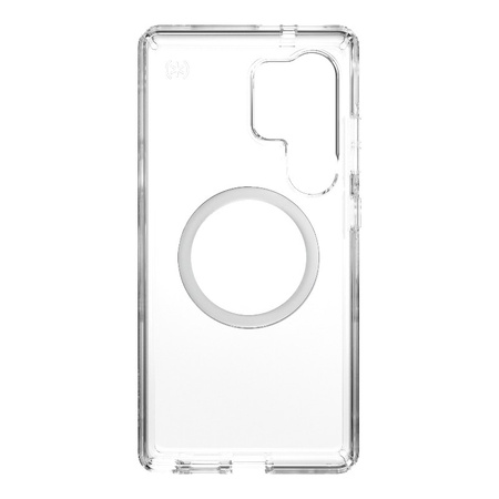 Speck Presidio Perfect-Clear Magnet - Etui Samsung Galaxy S25 Ultra MagSafe (Clear / Chrome Finish / Serene Silver) (150897-3199)