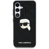 Karl Lagerfeld Leather Monogram Pin Logo Karl Head - Etui Samsung Galaxy S25 (czarny) (KLHCS25SPGKLKIPK)