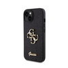 Guess Glitter Script Big 4G - Etui iPhone 15 (czarny) (GUHCP15SHG4SGK)