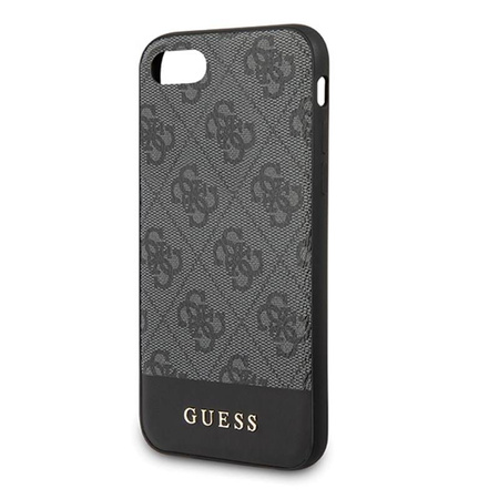 Guess 4G Bottom Stripe Collection - Etui iPhone SE 2020 / 8 / 7 (szary) (GUHCI8G4GLGR)