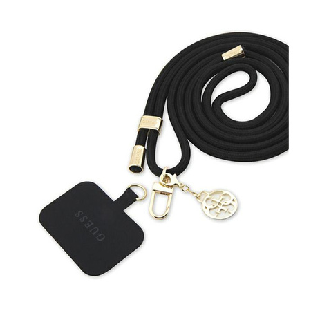 Guess CBDY Cord Nylon 4G Metal Charm - Uniwersalny pasek do telefonu (czarny) (GUOUCNMG4EK)