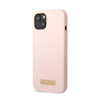 Guess Silicone Logo Plate MagSafe - Etui iPhone 13 (różowy) (GUHMP13MSBPLP)