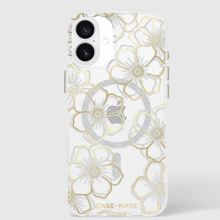 Case-Mate Floral Gems MagSafe - Etui iPhone 16 Plus (Gold) (CM054374)