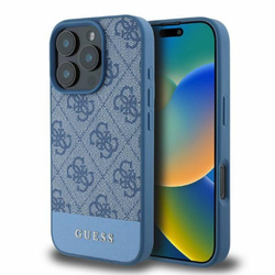 Guess 4G Bottom Stripe - Etui iPhone 16 Pro Max (niebieski) (GUHCP16XG4GLBL)